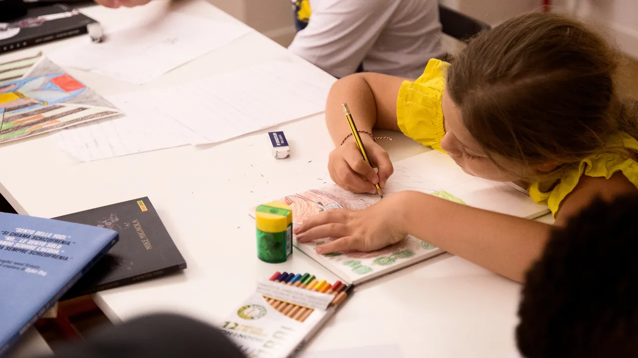 pencil art kids